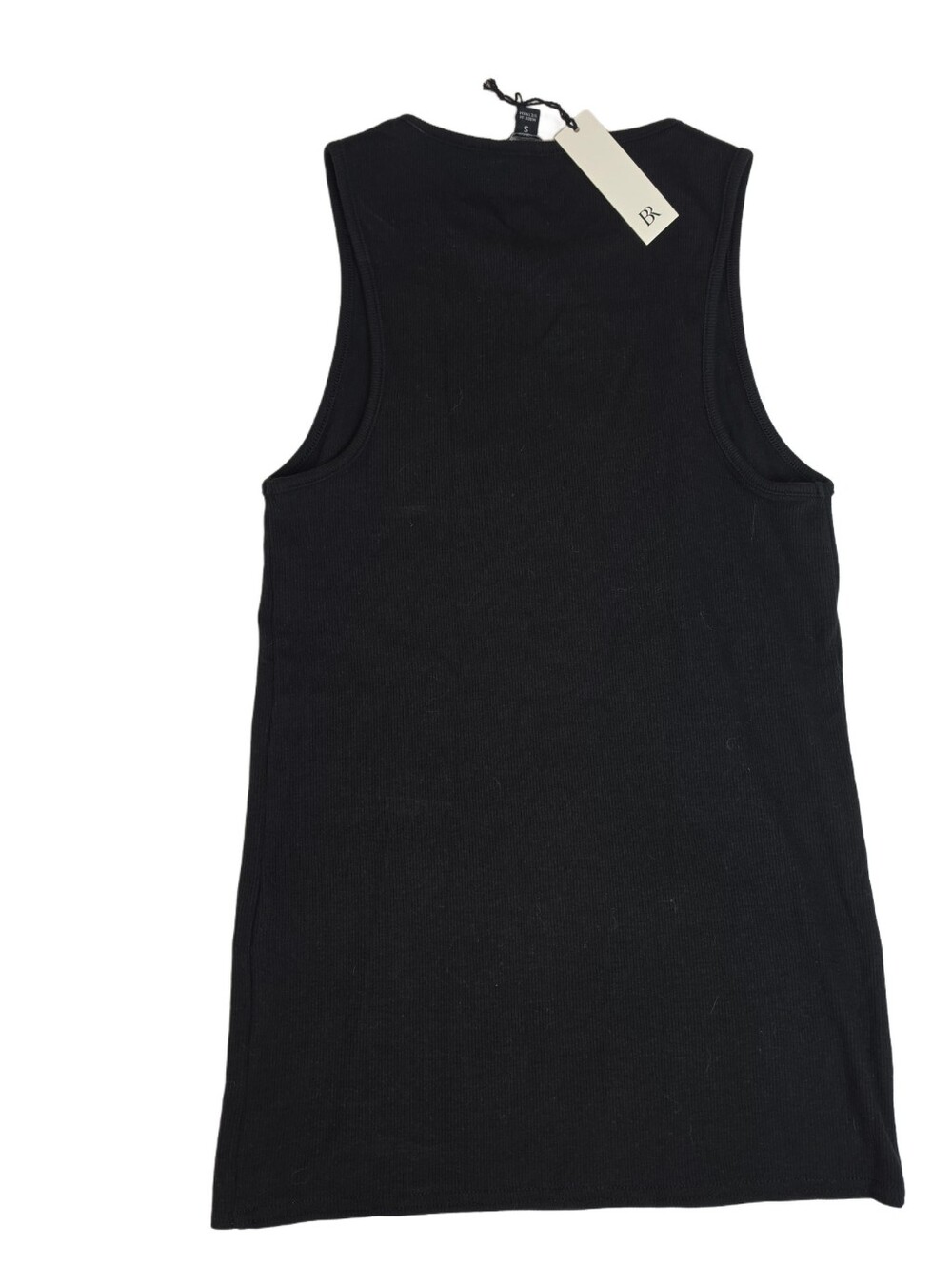 NWT. BANANA REPUBLIC Ribbed Cutaway Tank In Black - Picture 11 of 12